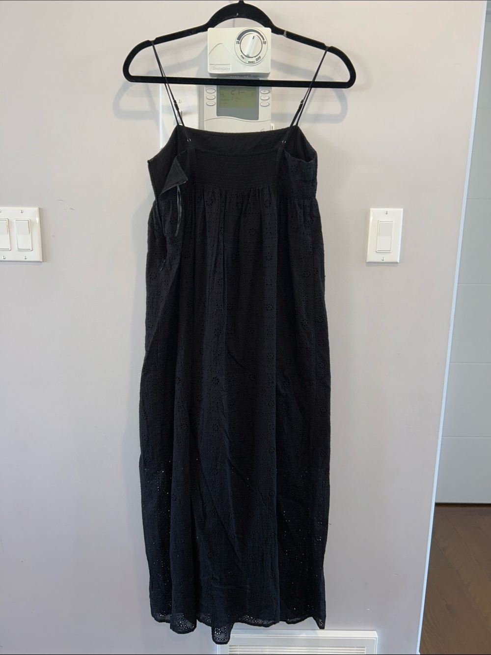 Rails Black Eyelet Maxi Dress with Spaghetti Straps - Picture 6 of 11